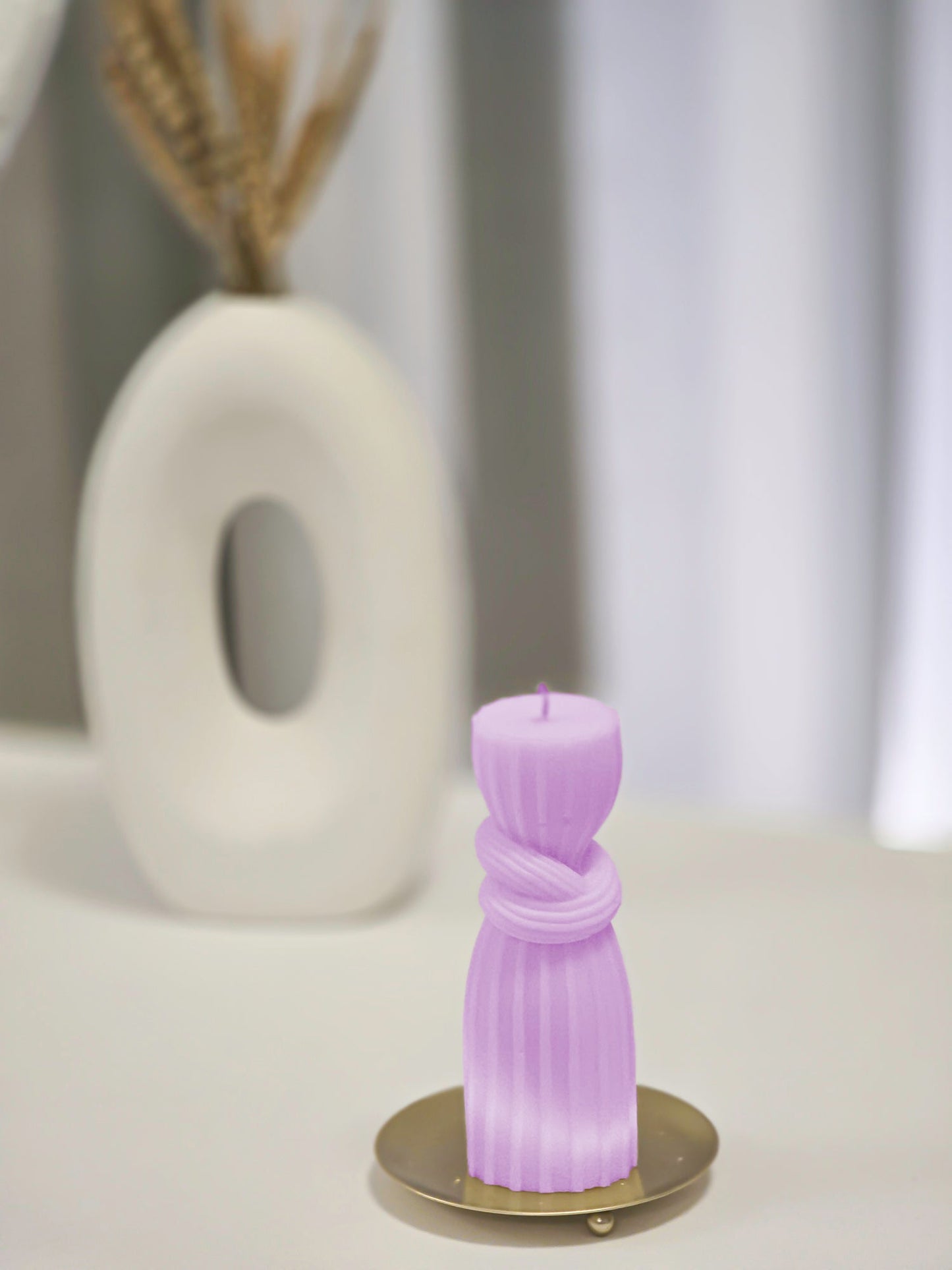 Wrapped Pillar Candle
