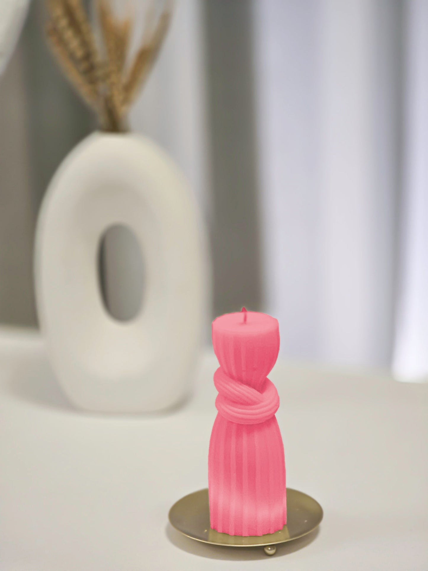 Wrapped Pillar Candle