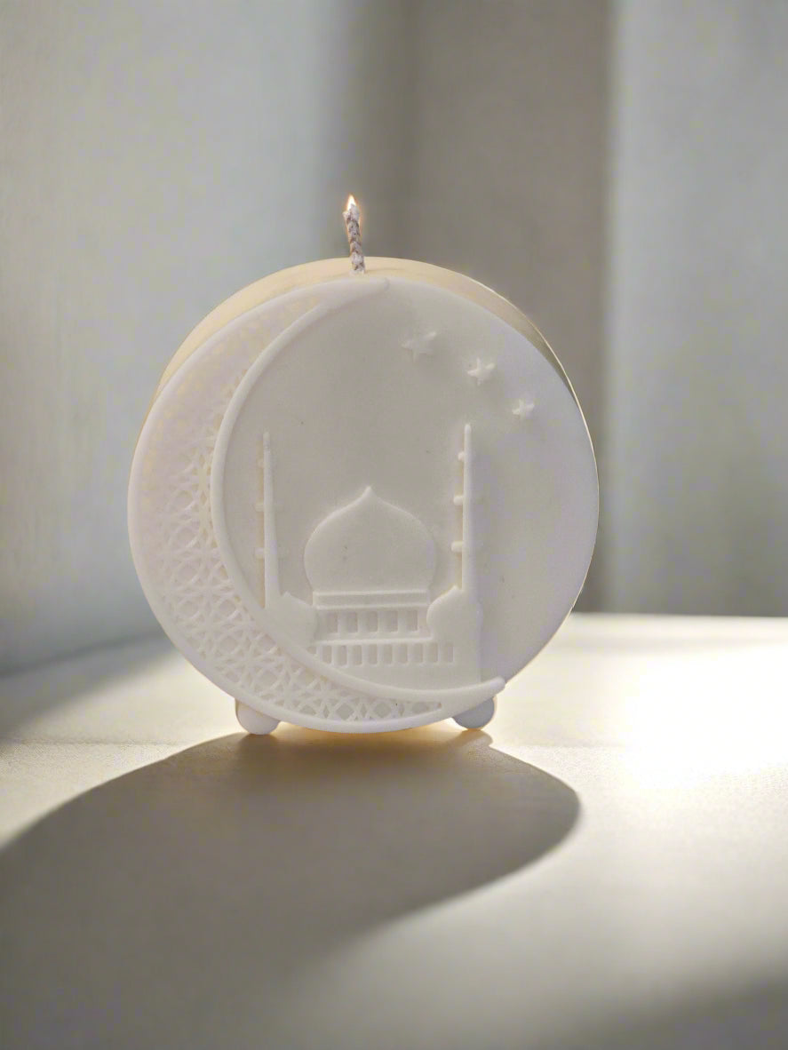 Crescent and Mosque Candle