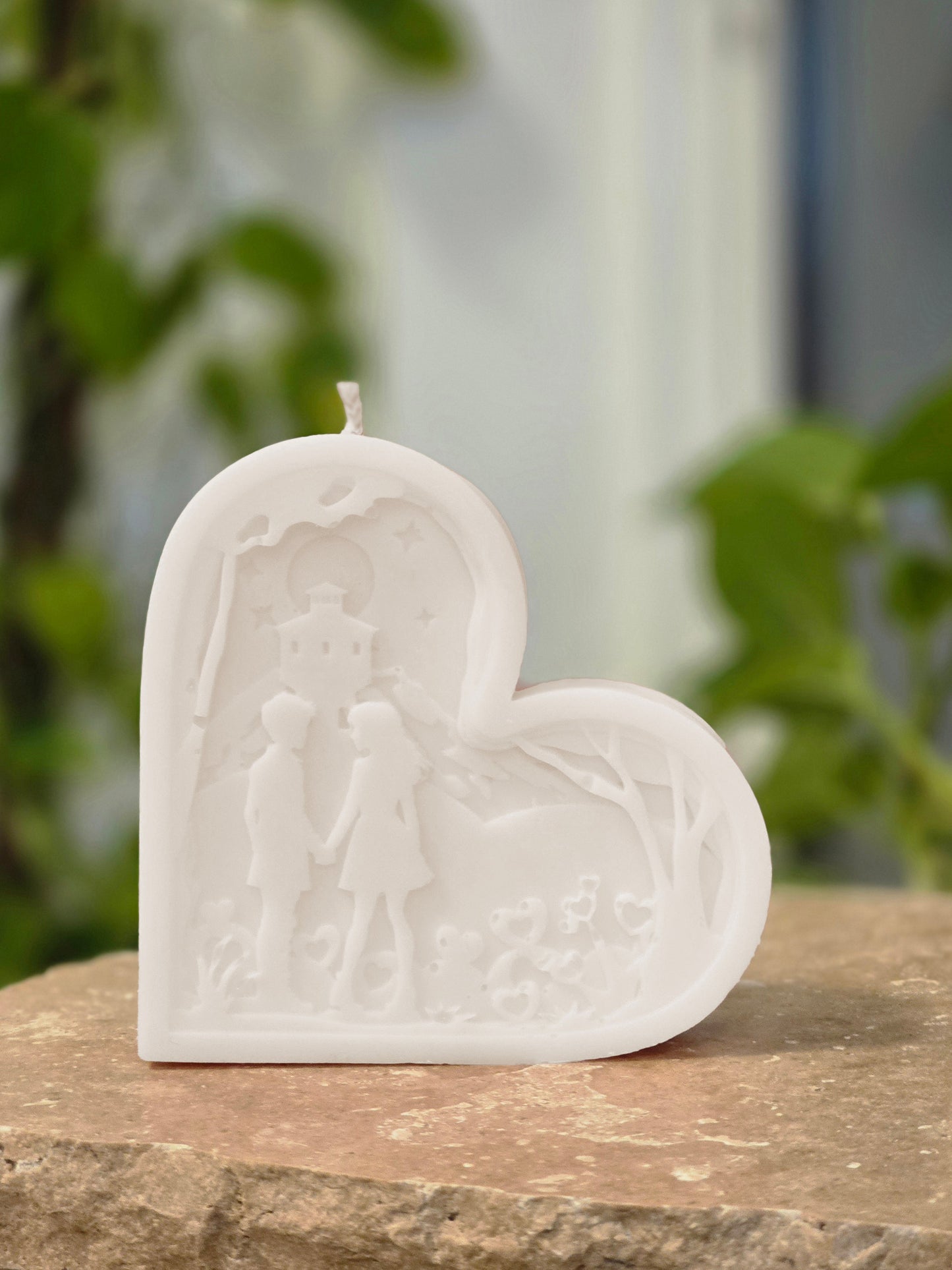 Couple in Heart Candle