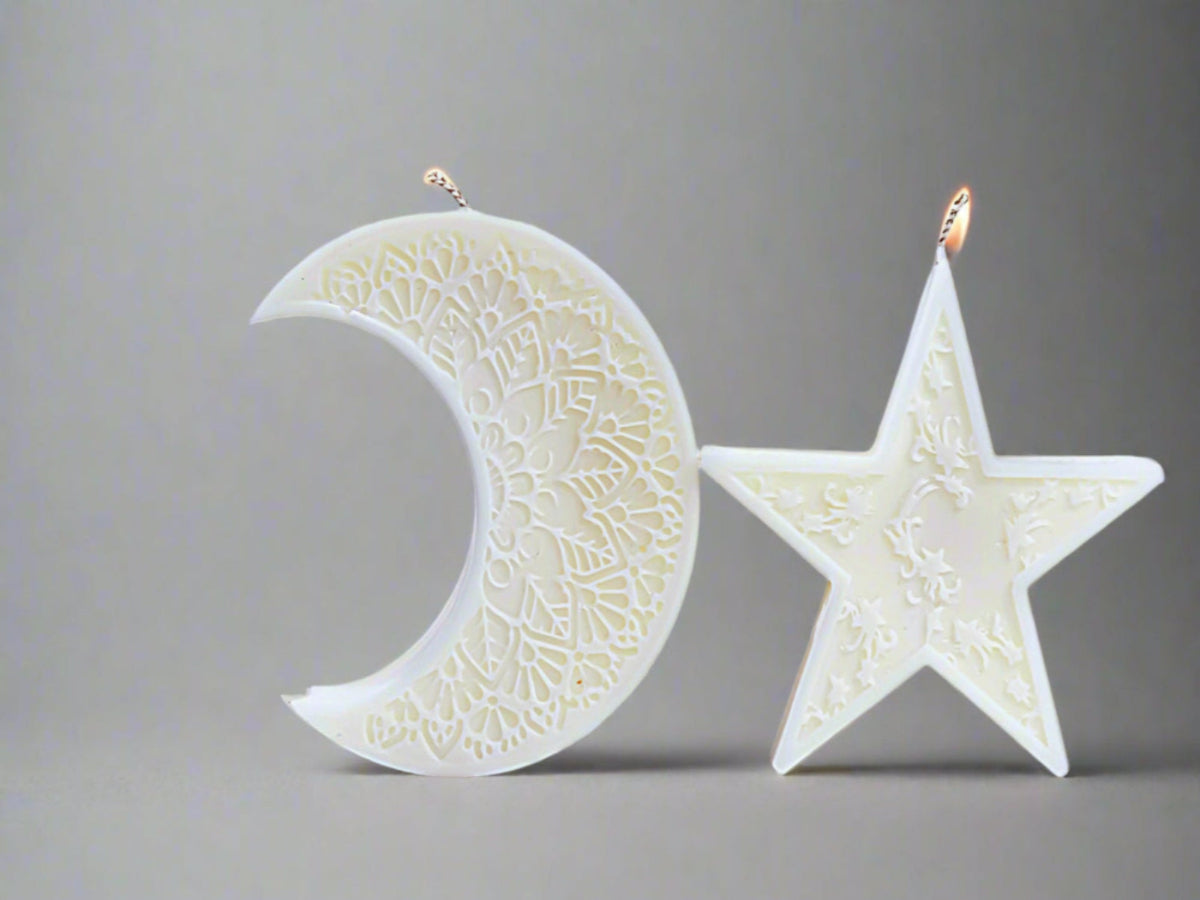 Set of Moon Crescent & Star