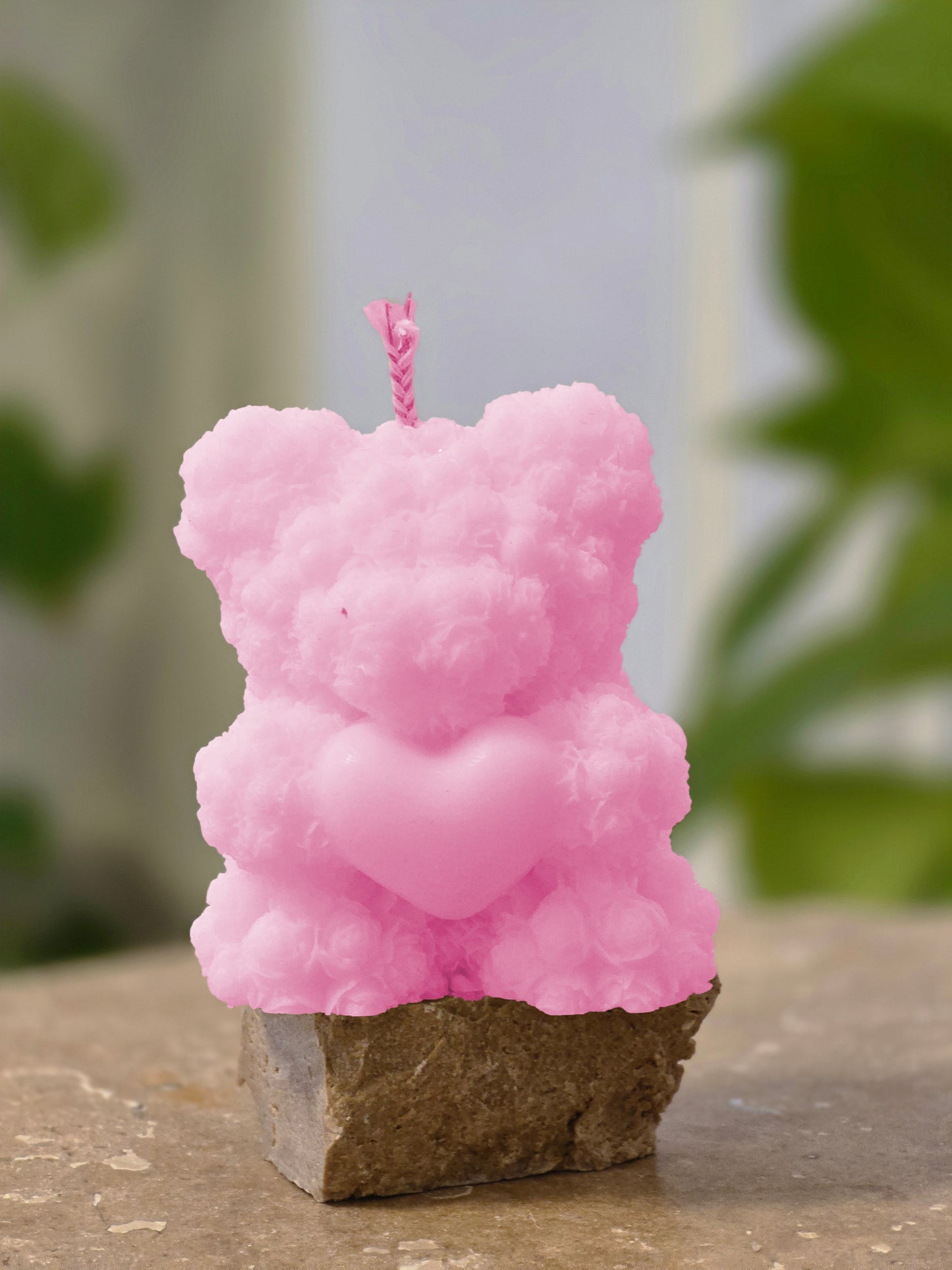 Mini Bear Holding heart Candle