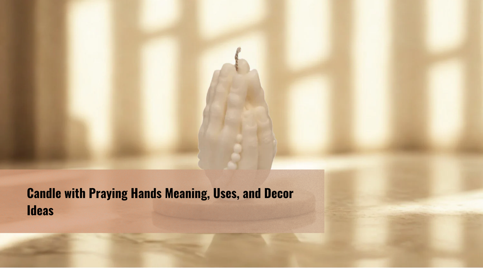 candle with praying hands