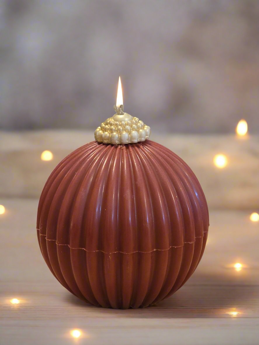 Large Christmas Ball -Festive Candle