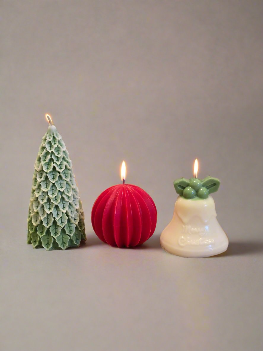 Christmas Candle Set of 3 -Festive Candle