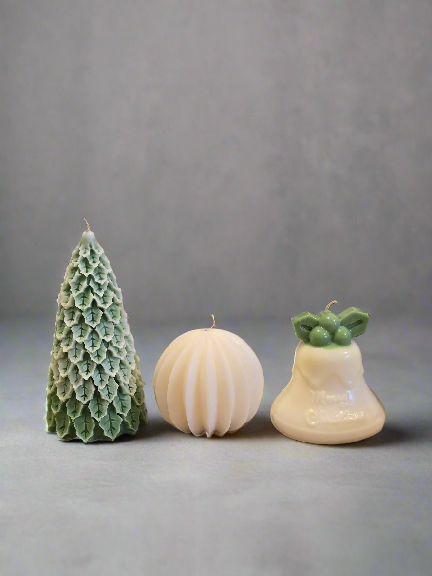 Christmas Candle Set of 3 -Festive Candle