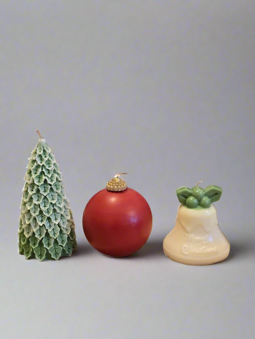 Christmas Candle Set of 3 -Festive Candle