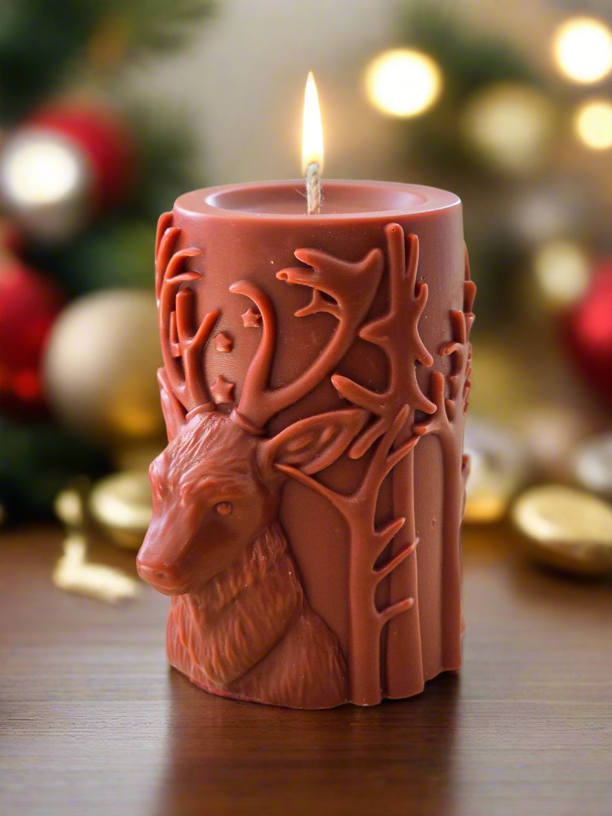 Christmas Reindeer Candle