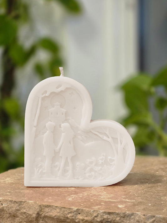 Couple in Heart Candle